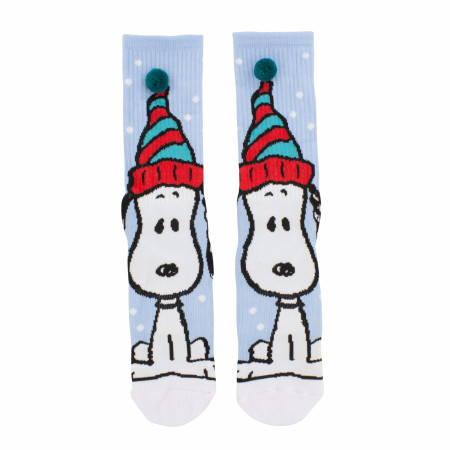 Peanuts Christmas Elf Snoopy Athletic Crew Socks